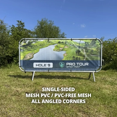 Crowd Barrier Graphic - Mesh PVC -  2300 - All Angled Corners